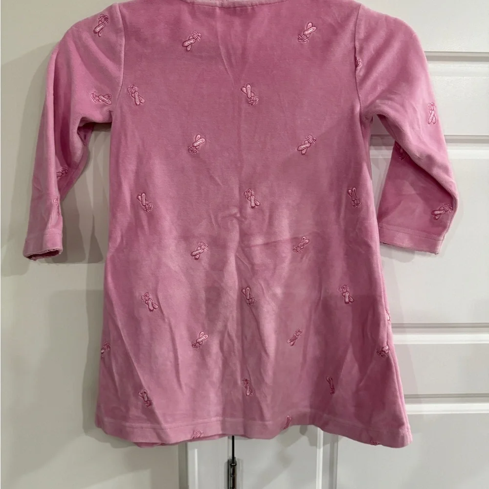Three Hearts Girls 4 Pink Ballet Slipper Velour Dress